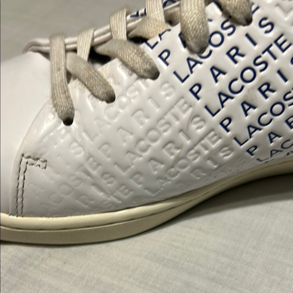 Lacoste White Sneakers with Perforated Leather and Minimalist Design - Picture 5 of 8